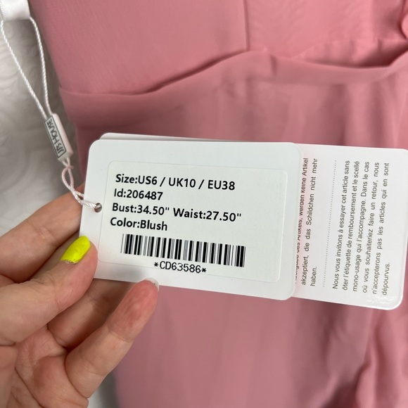 JJs House Dresses Nwt Jjs House Blush Pink Ruffles Vneck Chiffon